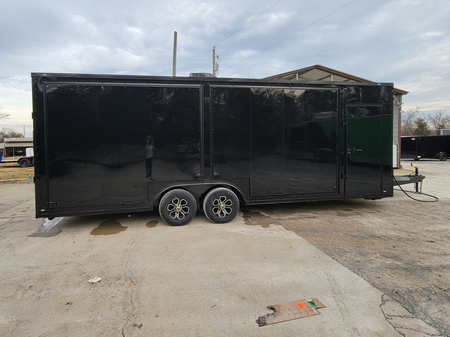 8.5' X 24' Black W/ Blackout Custom Merchandising Enclosed and Event Trailer - SLE Equipment - 20