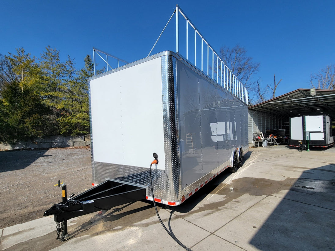 8.5' X 28' Custom Enclosed Marketing and Event Stage Trailer - SLE Equipment - 3