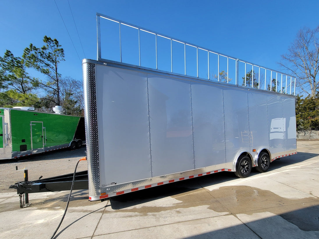 8.5' X 28' Custom Enclosed Marketing and Event Stage Trailer - SLE Equipment - 4