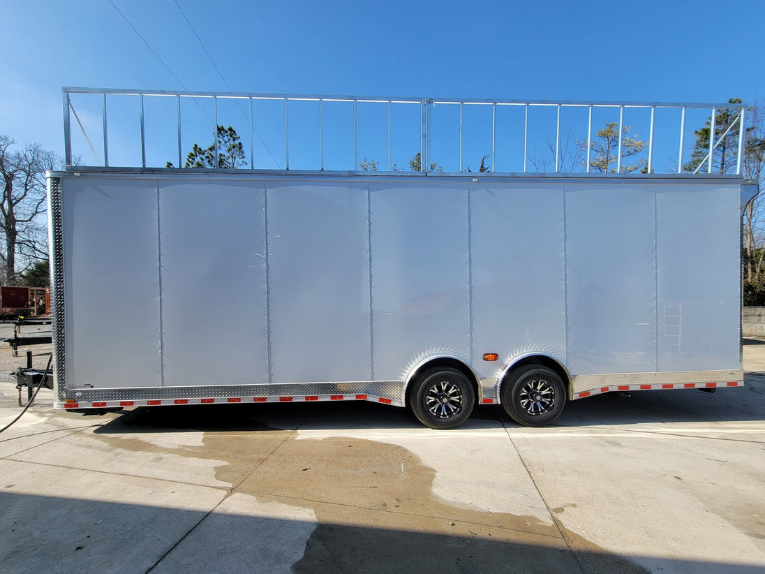 8.5' X 28' Custom Enclosed Marketing and Event Stage Trailer - SLE Equipment - 5