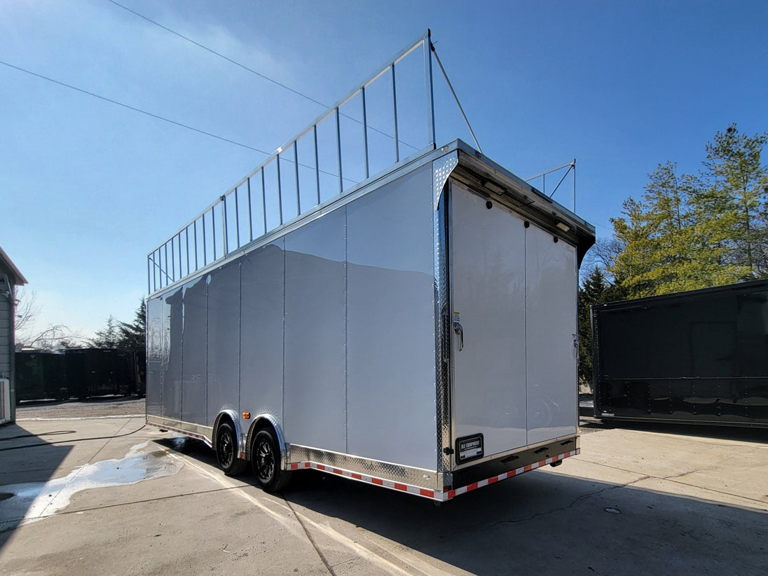 8.5' X 28' Custom Enclosed Marketing and Event Stage Trailer - SLE Equipment - 7