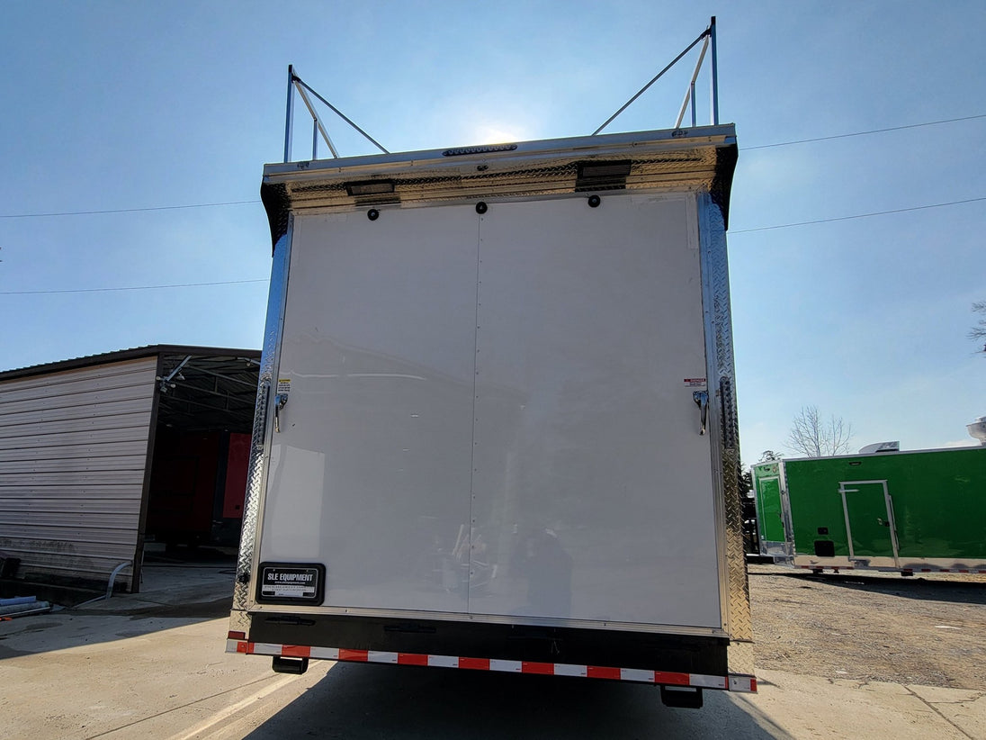8.5' X 28' Custom Enclosed Marketing and Event Stage Trailer - SLE Equipment - 8