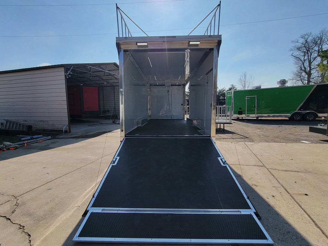 8.5' X 28' Custom Enclosed Marketing and Event Stage Trailer - SLE Equipment - 14