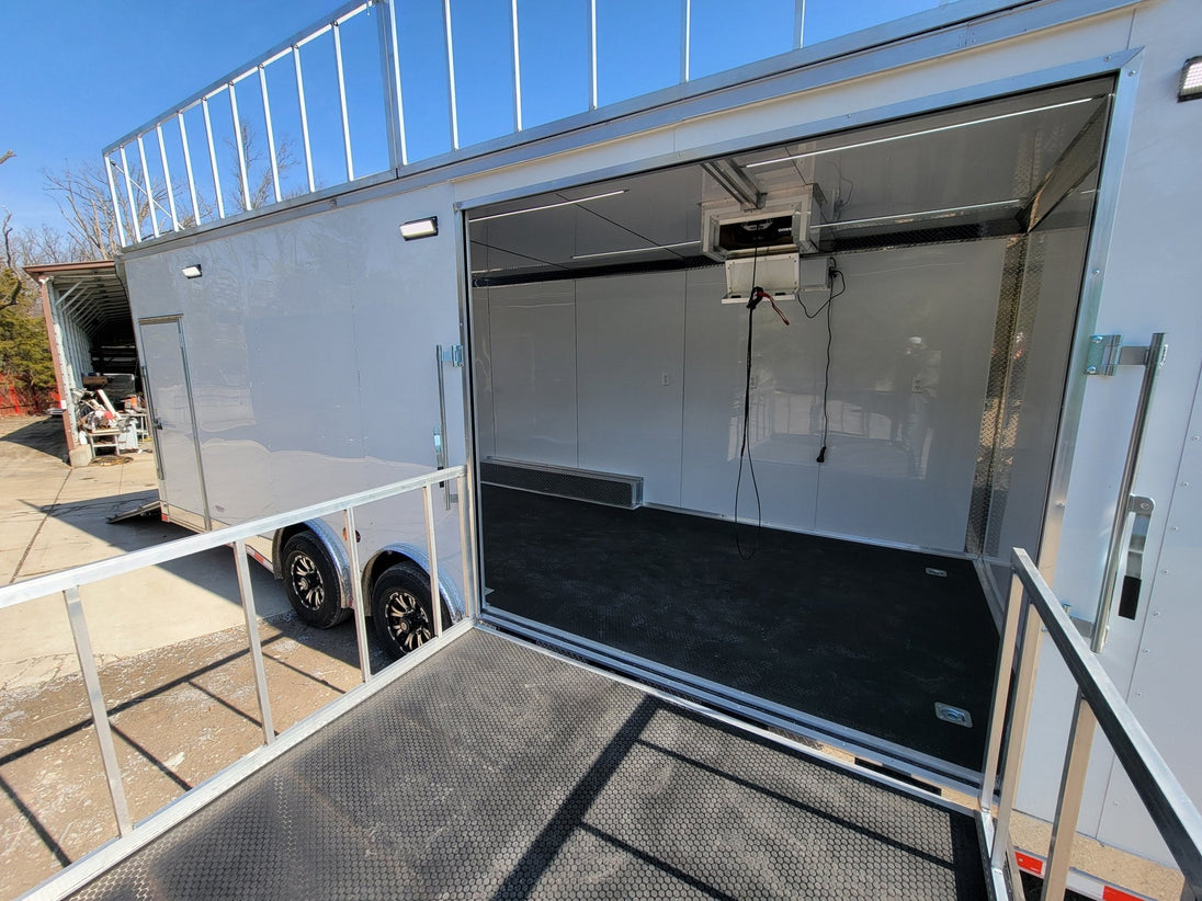 8.5' X 28' Custom Enclosed Marketing and Event Stage Trailer - SLE Equipment - 26