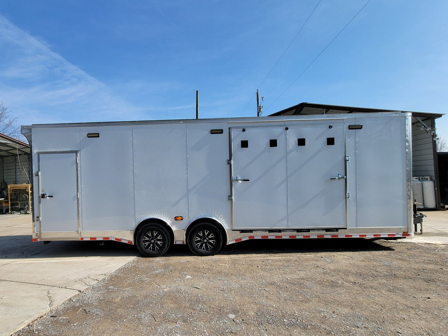 8.5' X 28' Custom Enclosed Marketing and Event Stage Trailer - SLE Equipment - 35