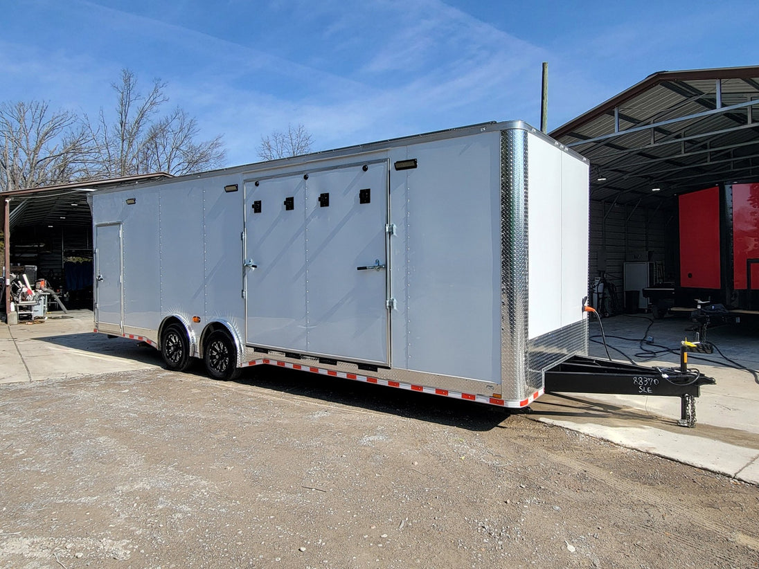 8.5' X 28' Custom Enclosed Marketing and Event Stage Trailer - SLE Equipment - 36