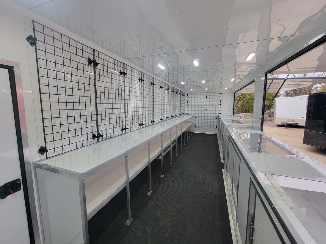 8.5' X 26' Custom Enclosed Merchandise and Marketing Trailer with Black Out Trim - SLE Equipment - 19