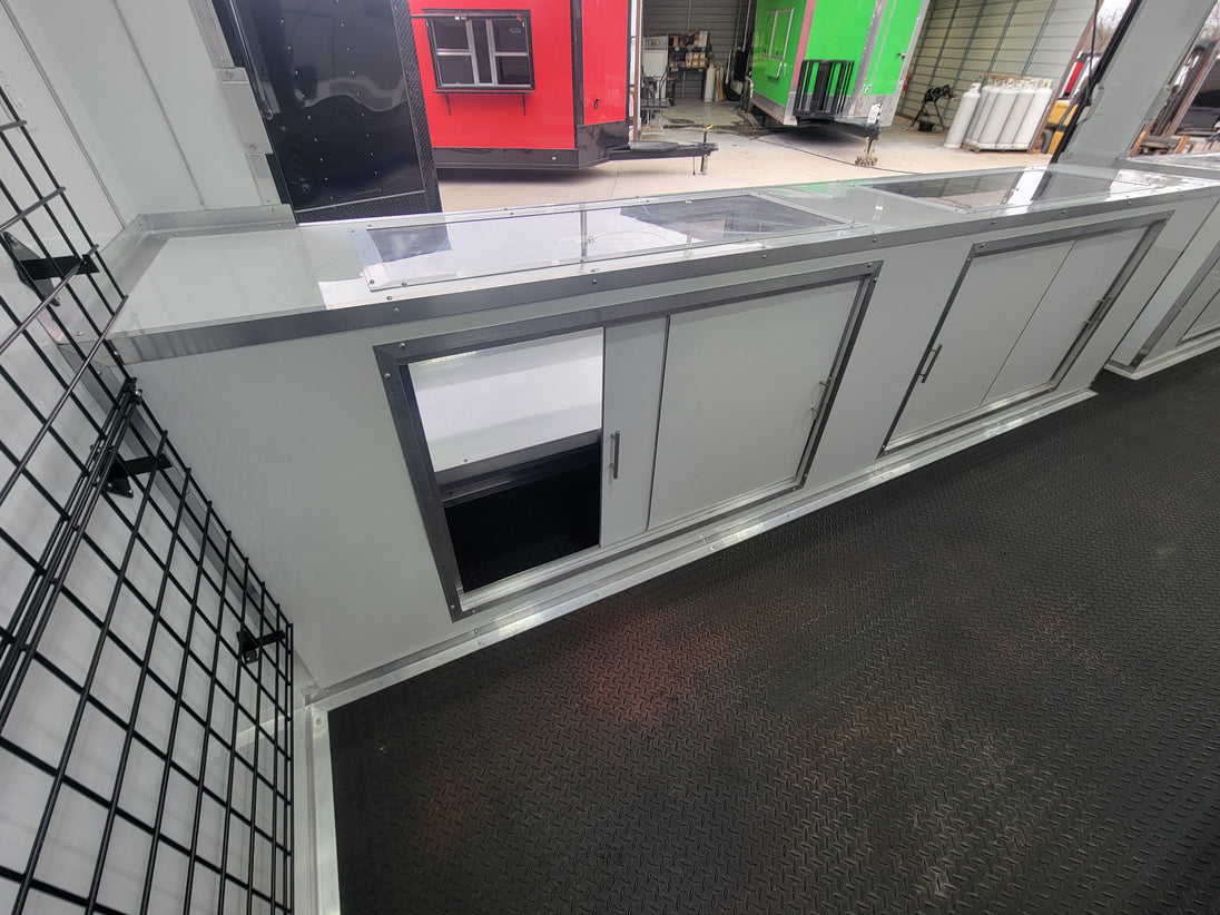 8.5' X 26' Custom Enclosed Merchandise and Marketing Trailer with Black Out Trim - SLE Equipment - 24