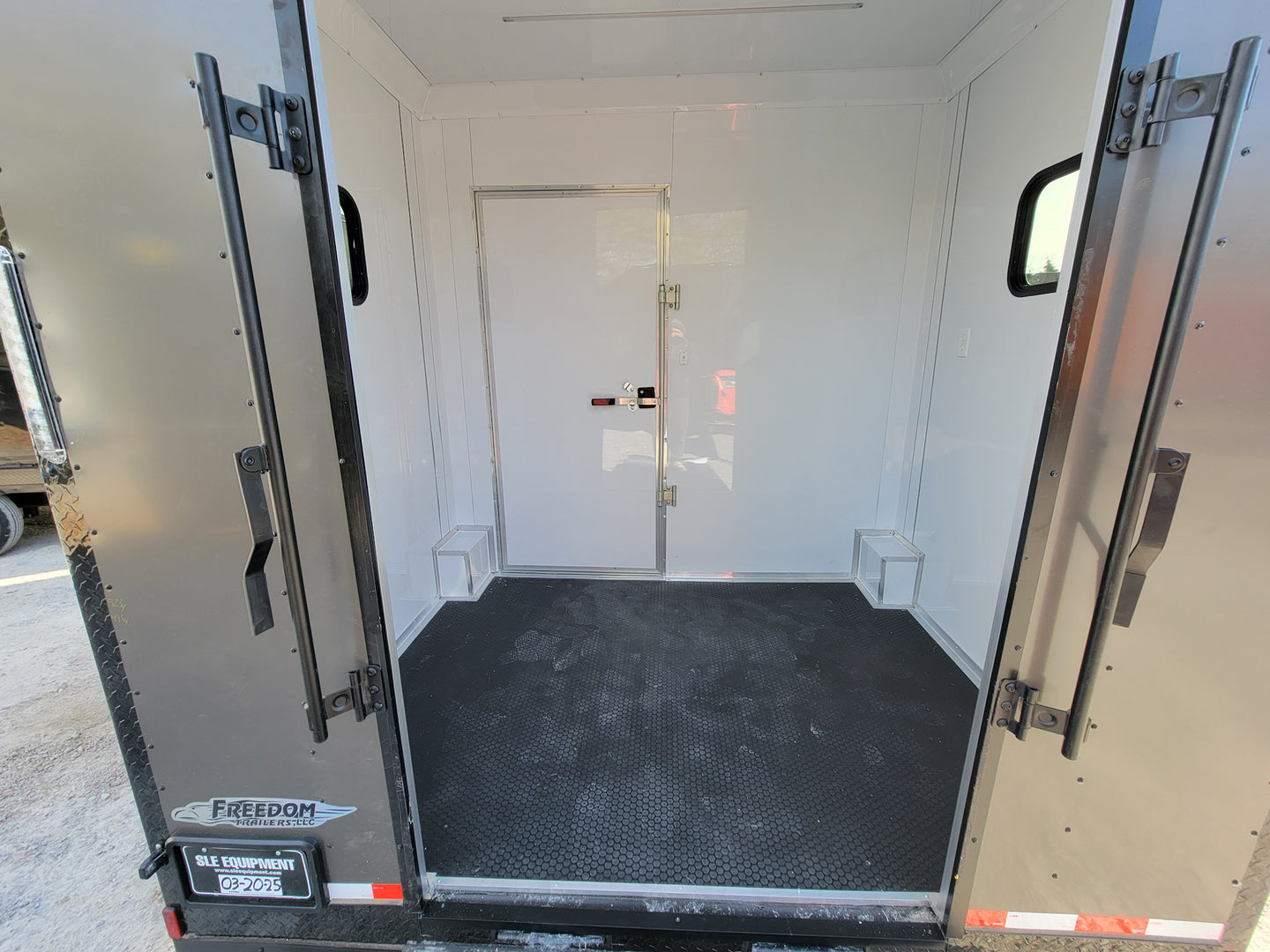8.5' X 20' Custom Enclosed Trailer Charcoal With Blackout Office and Mobile Command - SLE Equipment - 20