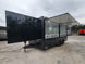 8.5' x 18' Custom Enclosed Black With Blackout Package Showcase Marketing and Event Trailer - SLE Equipment - 1