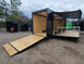 Custom Enclosed 8.5 X 24 Stage Trailer Black With Black Out Trim and Awning - SLE Equipment - 5