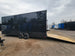 Custom Enclosed 8.5 X 24 Stage Trailer Black With Black Out Trim and Awning - SLE Equipment - 8