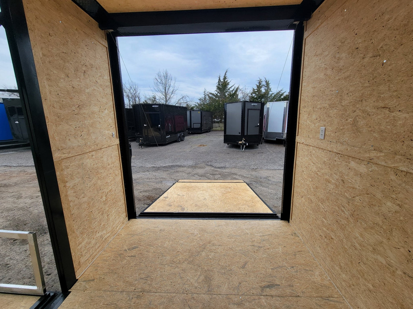 Custom Enclosed 8.5 X 24 Stage Trailer Black With Black Out Trim and Awning - SLE Equipment - 14