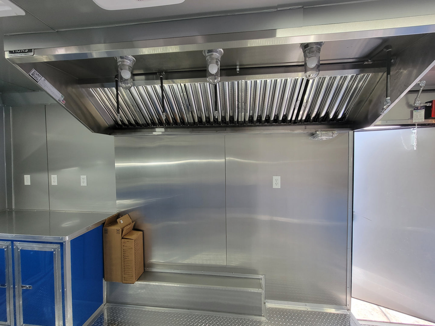 Concession Trailer 8.5' X 18' Cobalt Blue With Blackout & Walk On Roof Food Event Catering - SLE Equipment - 12