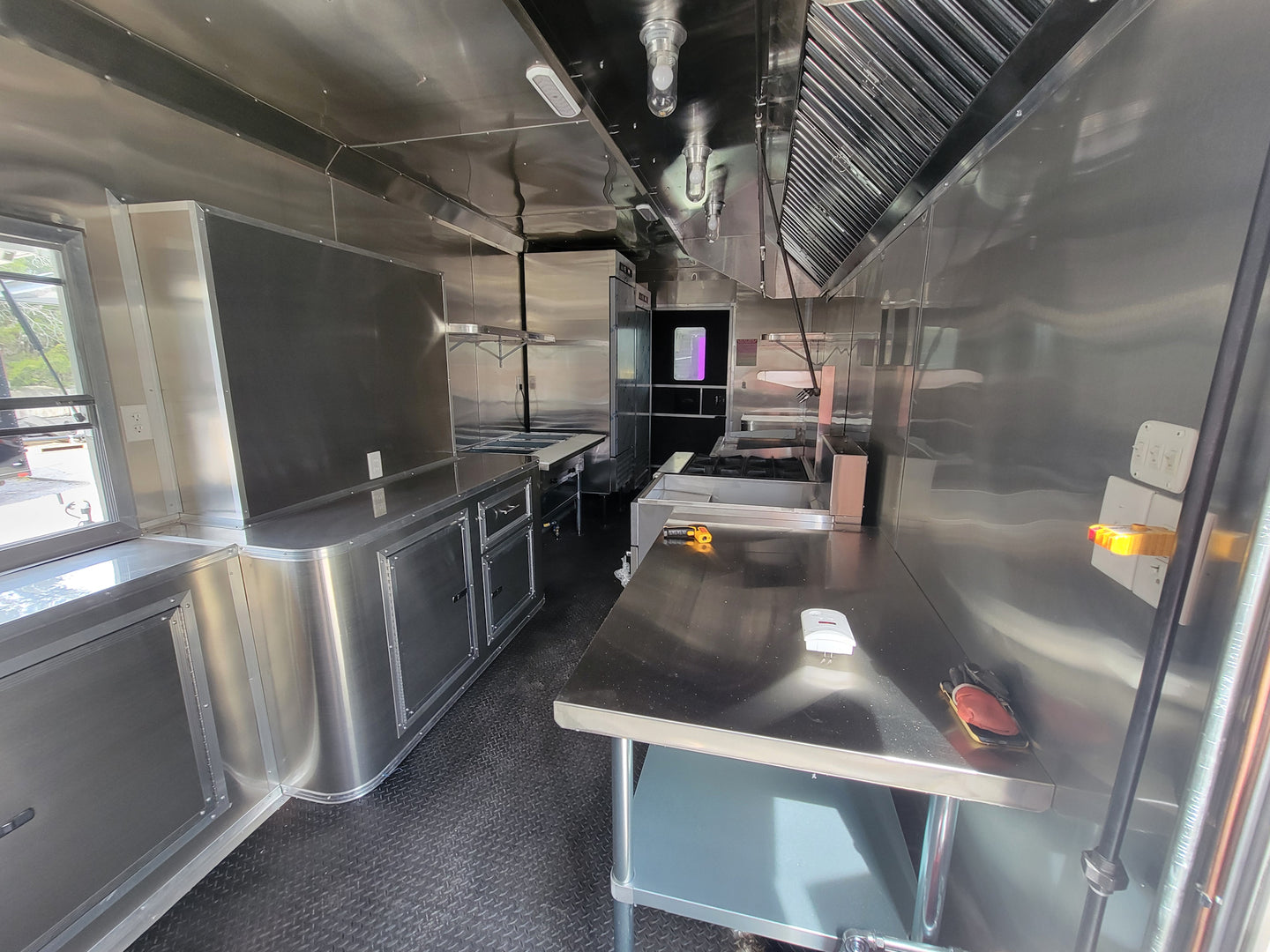 Concessions Trailer 8.5' X 30' Black and Green Food Event Catering - SLE Equipment - 15