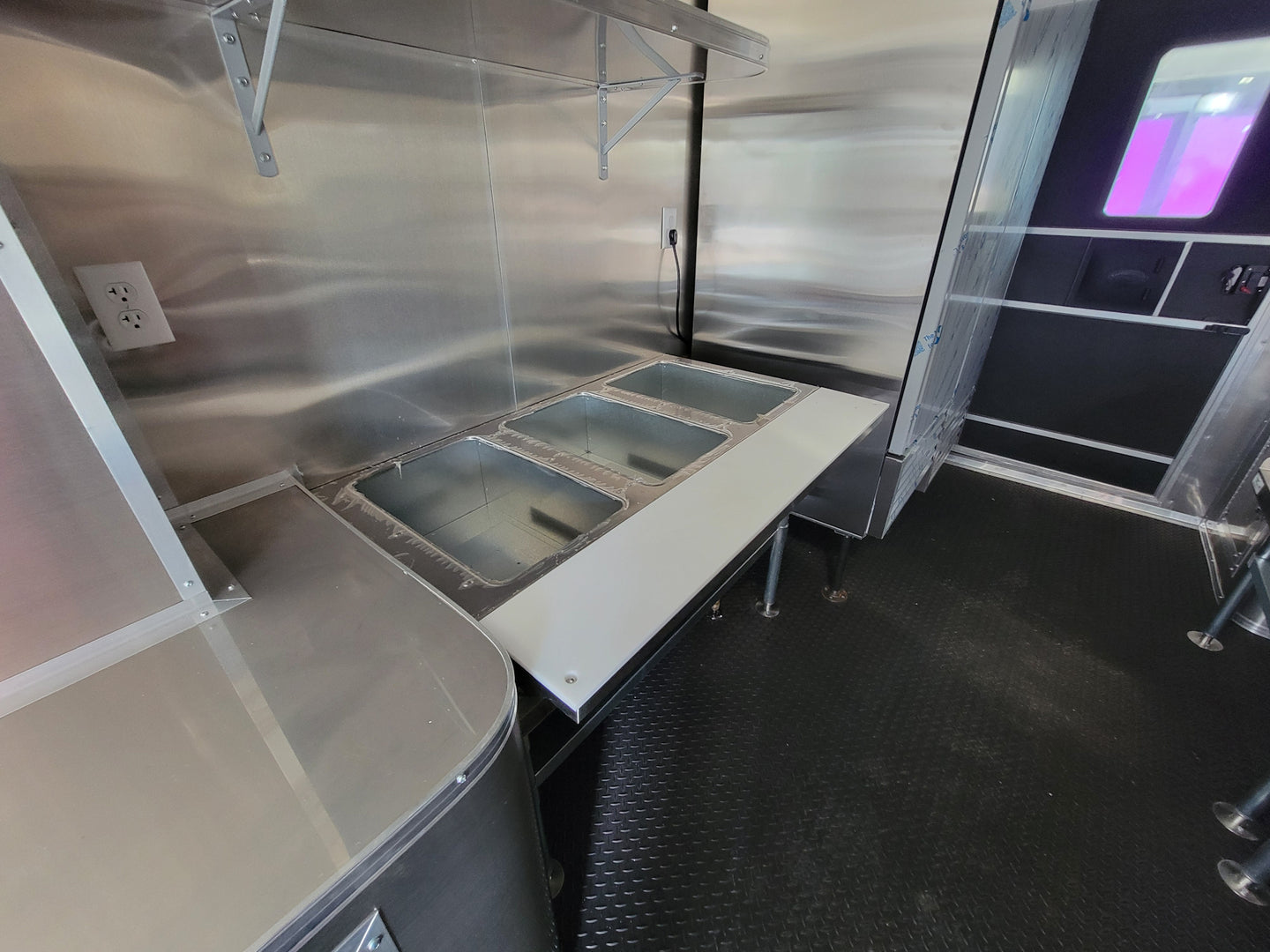 Concessions Trailer 8.5' X 30' Black and Green Food Event Catering - SLE Equipment - 20