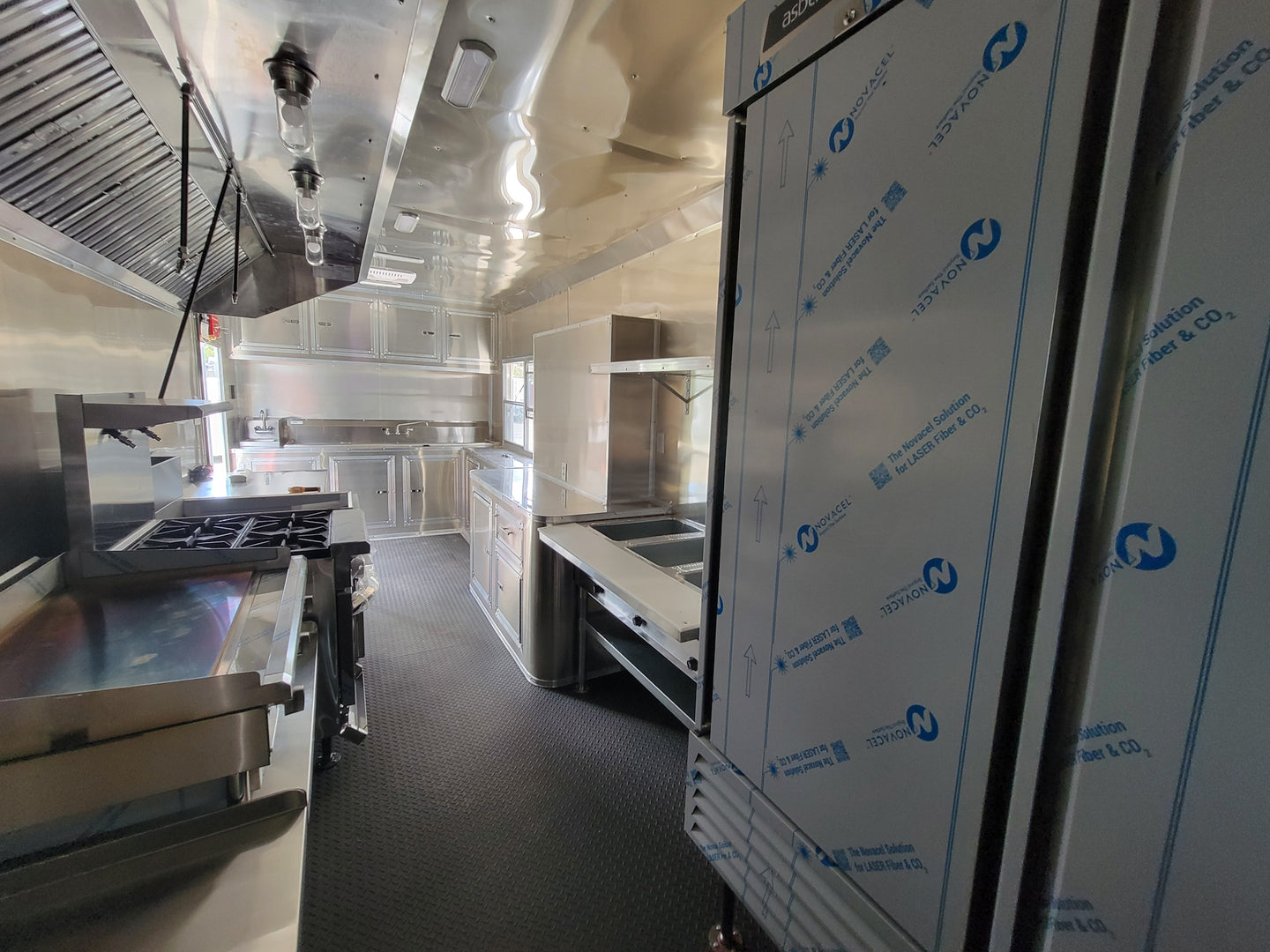 Concessions Trailer 8.5' X 30' Black and Green Food Event Catering - SLE Equipment - 23