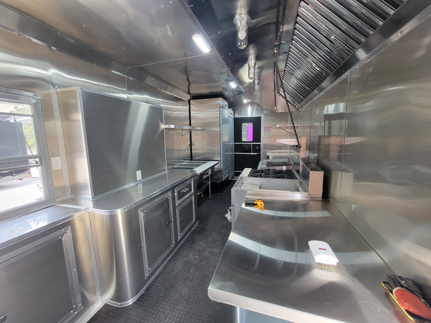 Concessions Trailer 8.5' X 30' Black and Green Food Event Catering - SLE Equipment - 25