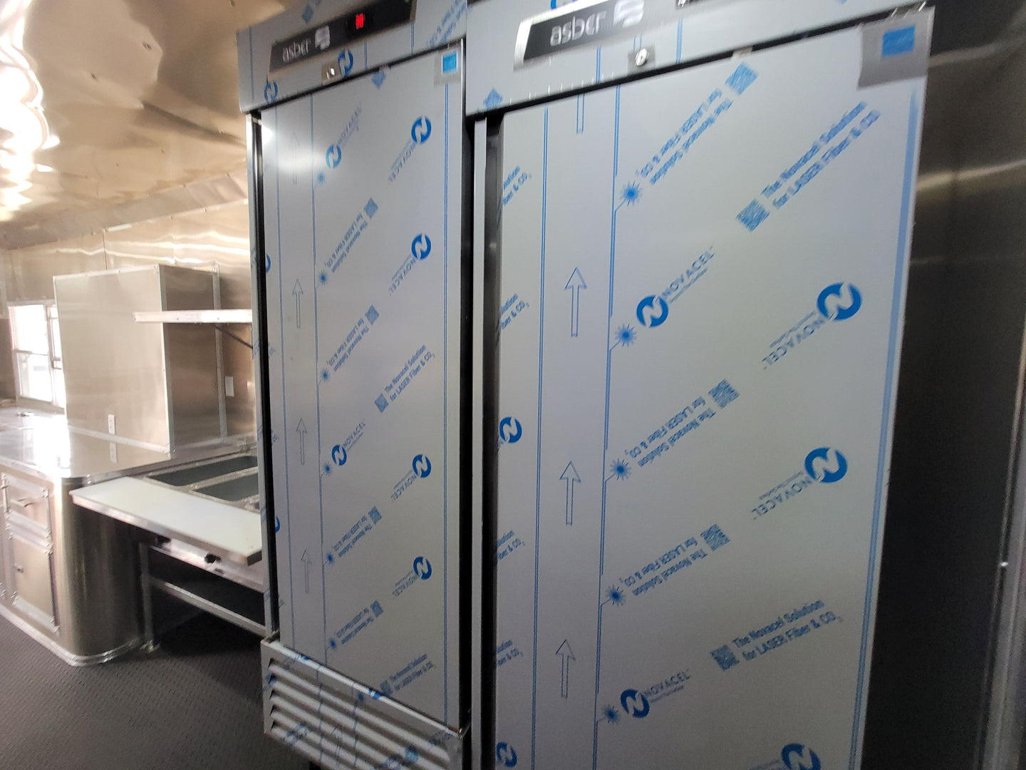 Concessions Trailer 8.5' X 30' Black and Green Food Event Catering - SLE Equipment - 28