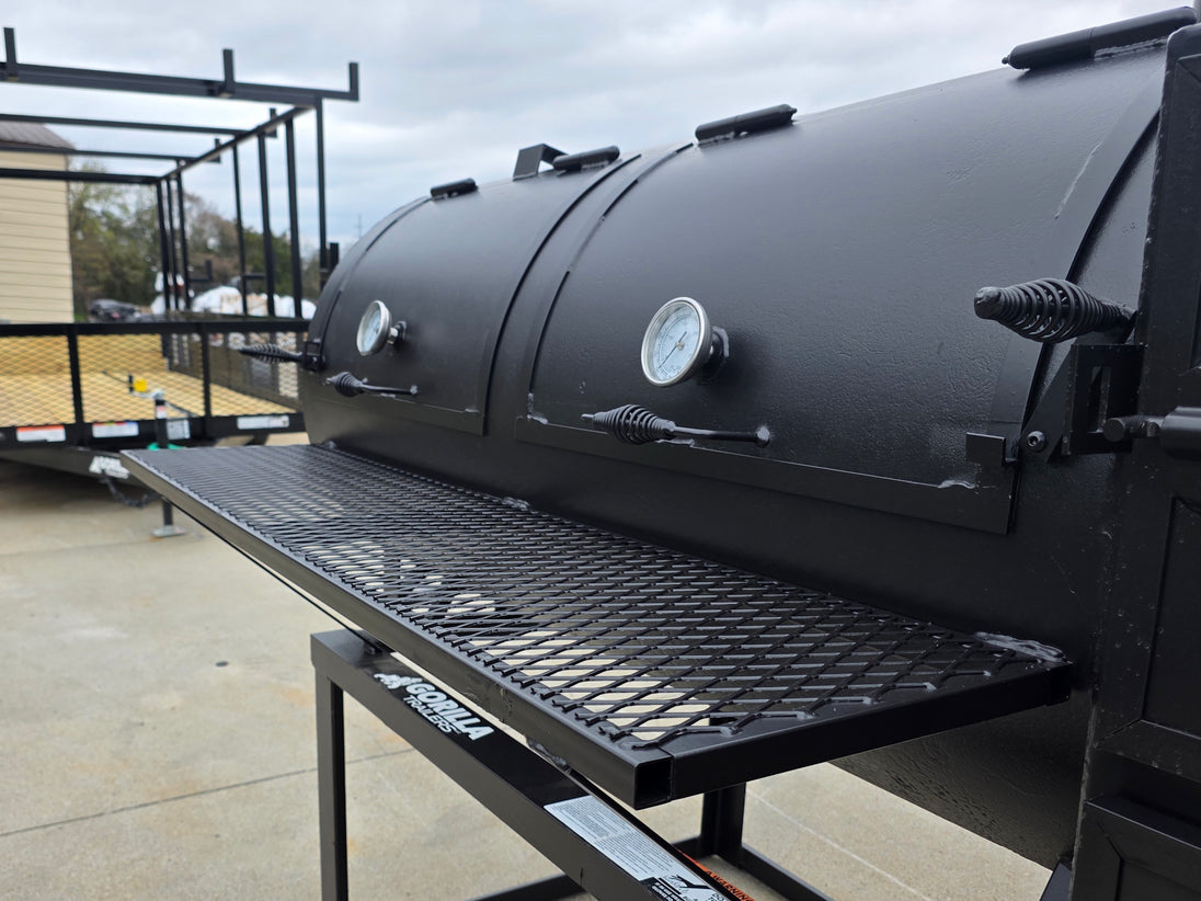 BBQ Smoker 250 Gallon Reverse Flow Patio BBQ Cooker - SLE Equipment - 11