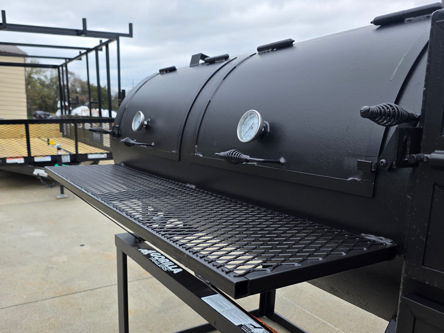 BBQ Smoker 250 Gallon Reverse Flow Patio BBQ Cooker - SLE Equipment - 11