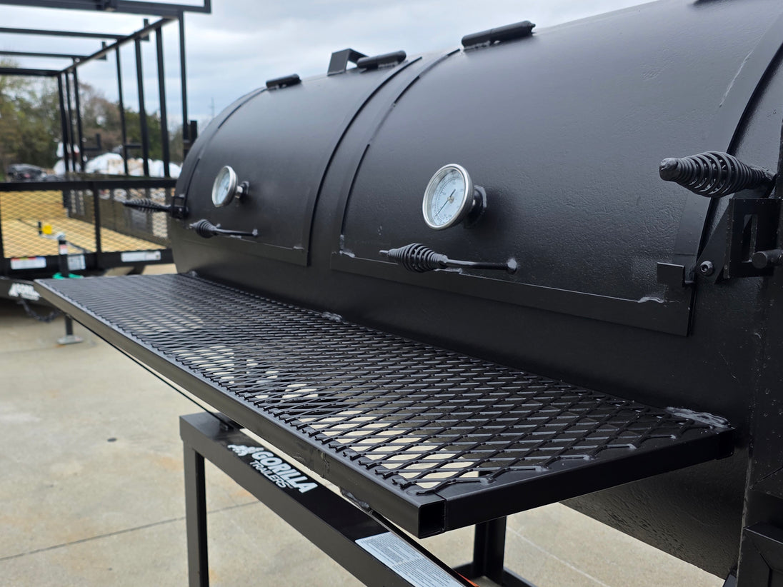 BBQ Smoker 250 Gallon Reverse Flow Patio BBQ Cooker - SLE Equipment - 12