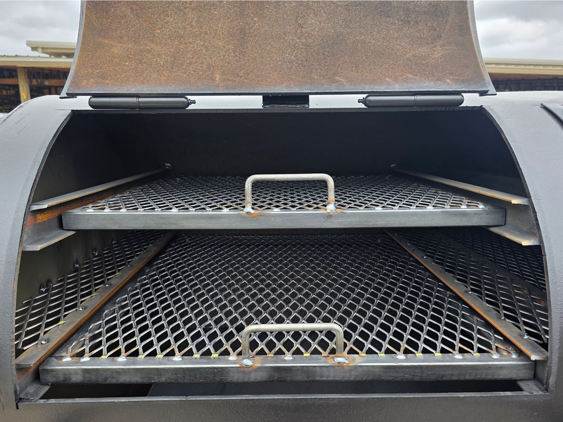 BBQ Smoker 250 Gallon Reverse Flow Patio BBQ Cooker - SLE Equipment - 15