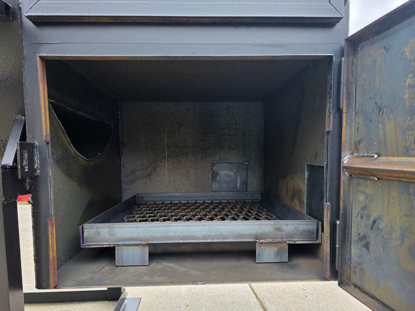 BBQ Smoker 250 Gallon Reverse Flow Patio BBQ Cooker - SLE Equipment - 19