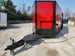 8.5' X 22' Custom BBQ Concession Trailer Victory Red With 8' Porch Black and Blackout Trim - SLE Equipment - 2