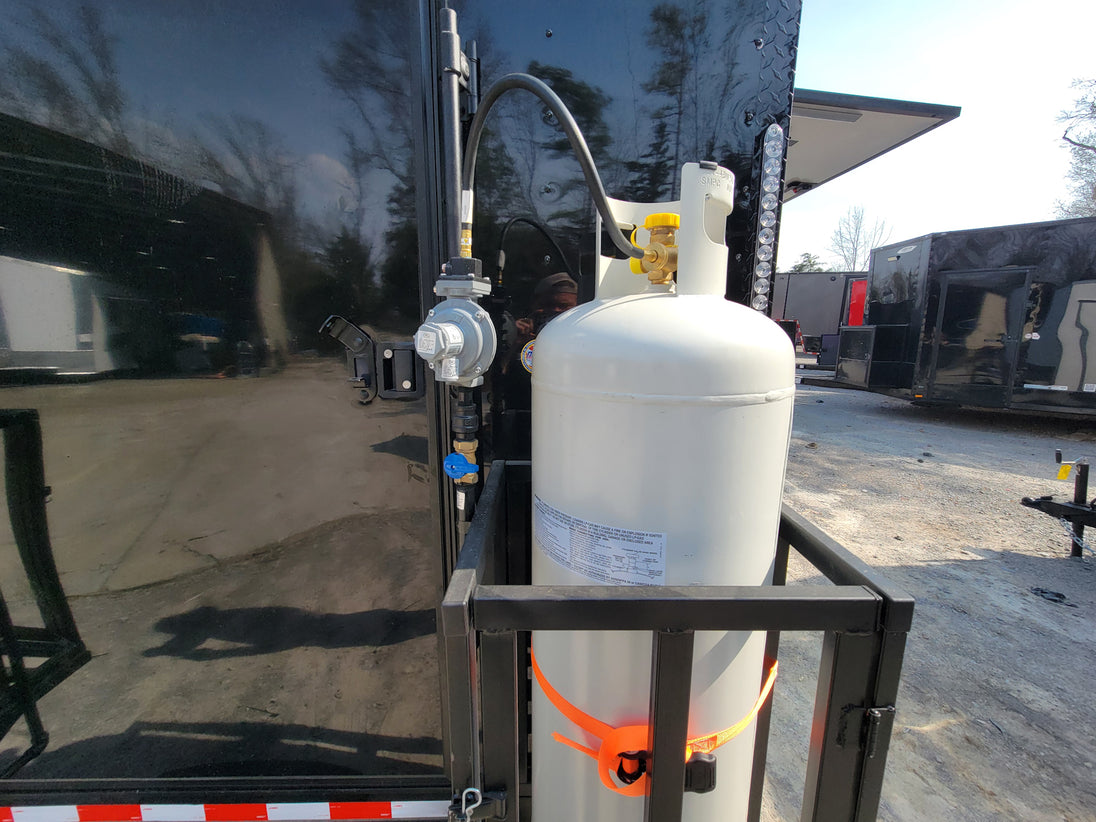 8.5' X 20' Custom Concession Trailer Black With Blackout Food Event Catering - SLE Equipment - 10