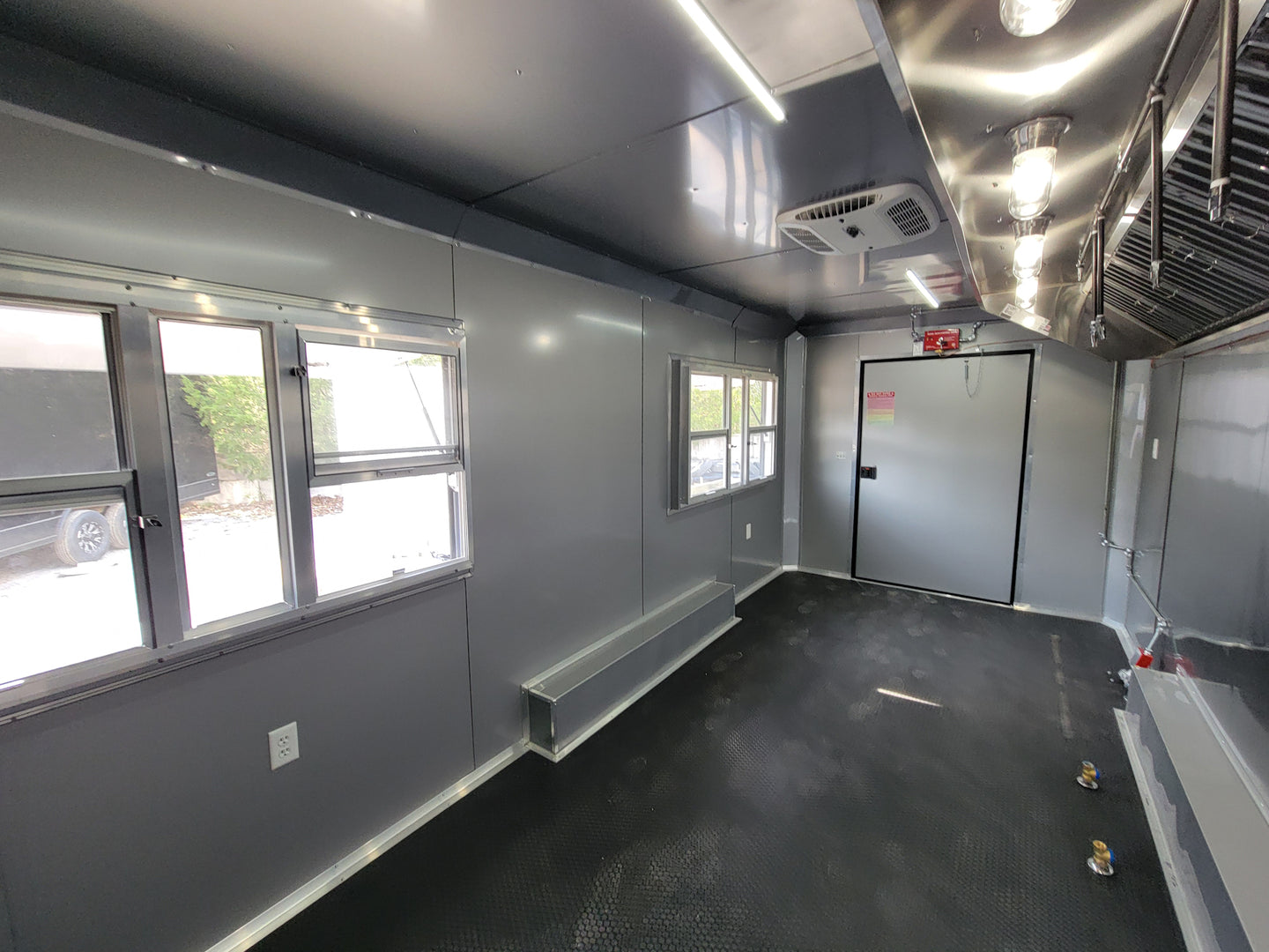 8.5' X 20' Custom Concession Trailer Black With Blackout Food Event Catering - SLE Equipment - 18