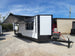 8.5' X 22' Concession Trailer With 8' Porch White With Blackout Trim BBQ Food Event Catering - SLE Equipment - 1