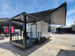 8.5' X 22' Concession Trailer With 8' Porch White With Blackout Trim BBQ Food Event Catering - SLE Equipment - 6