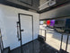 8.5' X 22' Concession Trailer With 8' Porch White With Blackout Trim BBQ Food Event Catering - SLE Equipment - 12