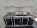 8.5' X 22' Concession Trailer With 8' Porch White With Blackout Trim BBQ Food Event Catering - SLE Equipment - 22