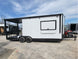 8.5' X 22' Concession Trailer With 8' Porch White With Blackout Trim BBQ Food Event Catering - SLE Equipment - 25