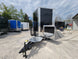 8.5' X 18' Black Concession Trailer With 8ft BBQ Porch Food Event Catering - SLE Equipment - 2