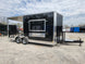 8.5' X 18' Black Concession Trailer With 8ft BBQ Porch Food Event Catering - SLE Equipment - 4