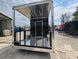 8.5' X 18' Black Concession Trailer With 8ft BBQ Porch Food Event Catering - SLE Equipment - 6