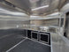 8.5' X 18' Black Concession Trailer With 8ft BBQ Porch Food Event Catering - SLE Equipment - 14