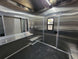 8.5' X 18' Black Concession Trailer With 8ft BBQ Porch Food Event Catering - SLE Equipment - 16