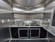 8.5' X 18' Black Concession Trailer With 8ft BBQ Porch Food Event Catering - SLE Equipment - 19