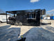 8.5' X 22' Concession Trailer Black With Blackout BBQ Event Catering 8' porch - SLE Equipment - 1