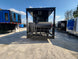 8.5' X 22' Concession Trailer Black With Blackout BBQ Event Catering 8' porch - SLE Equipment - 6