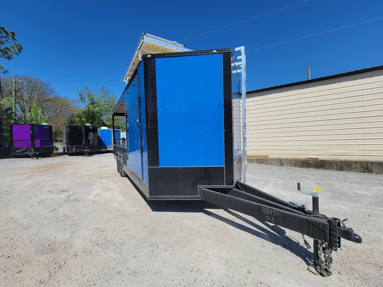 8.5' X 24' Hybrid Cobalt Blue With Blackout Trim and 16' Covered Porch - SLE Equipment - 2