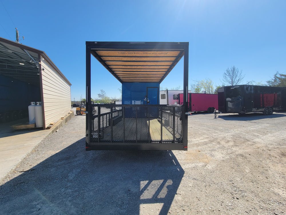 8.5' X 24' Hybrid Cobalt Blue With Blackout Trim and 16' Covered Porch - SLE Equipment - 6