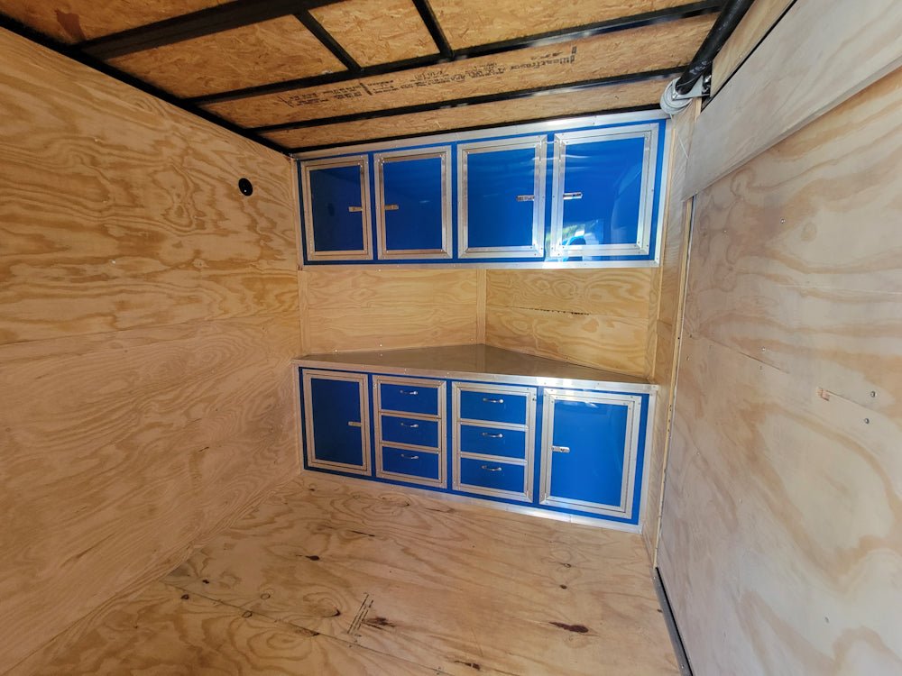 8.5' X 24' Hybrid Cobalt Blue With Blackout Trim and 16' Covered Porch - SLE Equipment - 9