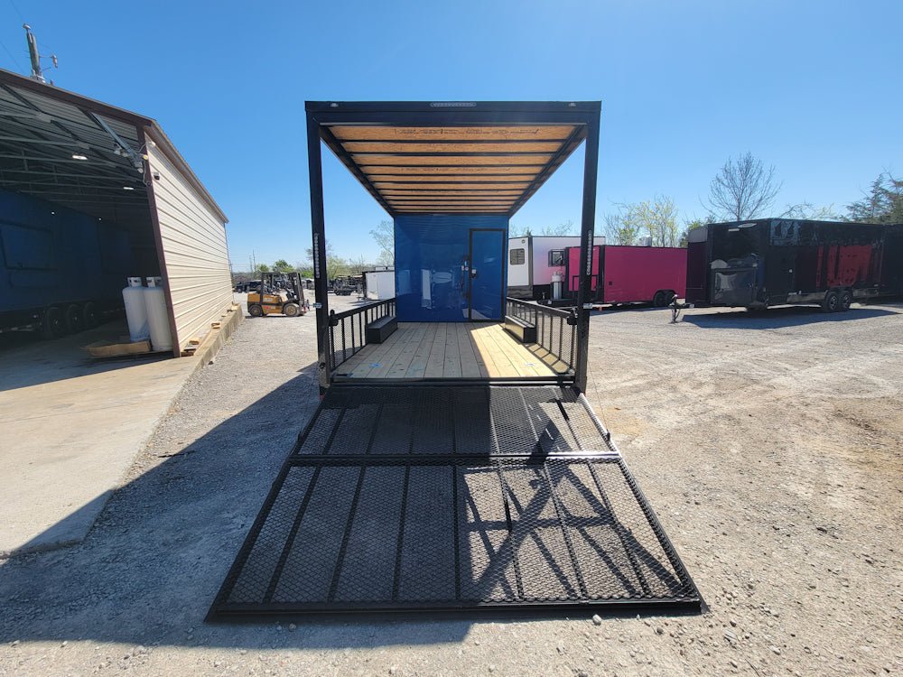 8.5' X 24' Hybrid Cobalt Blue With Blackout Trim and 16' Covered Porch - SLE Equipment - 15
