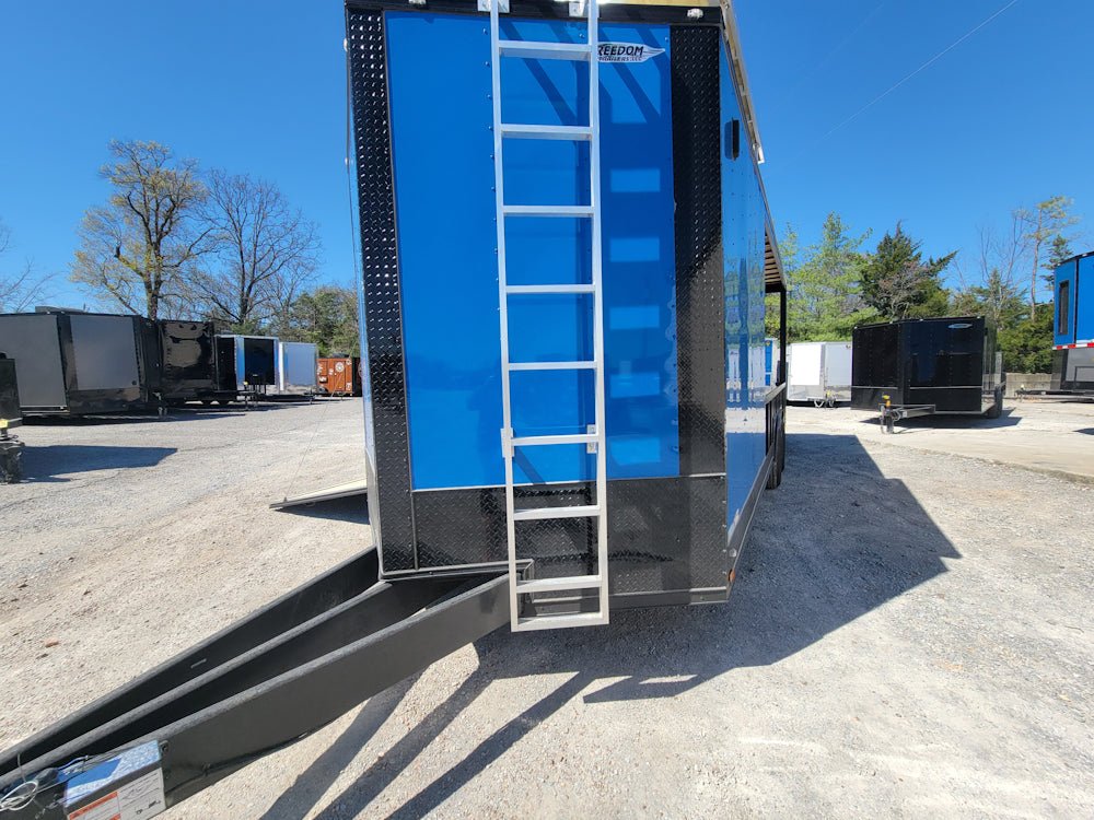 8.5' X 24' Hybrid Cobalt Blue With Blackout Trim and 16' Covered Porch - SLE Equipment - 19