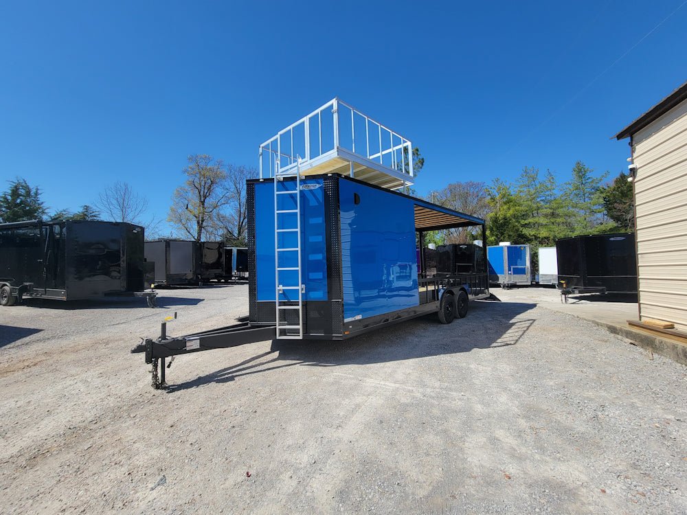 8.5' X 24' Hybrid Cobalt Blue With Blackout Trim and 16' Covered Porch - SLE Equipment - 22